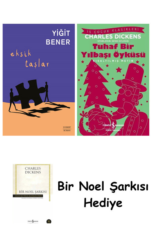 İş Bankası Kültür Yayınları Eksik Taşlar + Tuhaf Bir Yılbaşı Öyküsü + Bir Noel Şarkısı