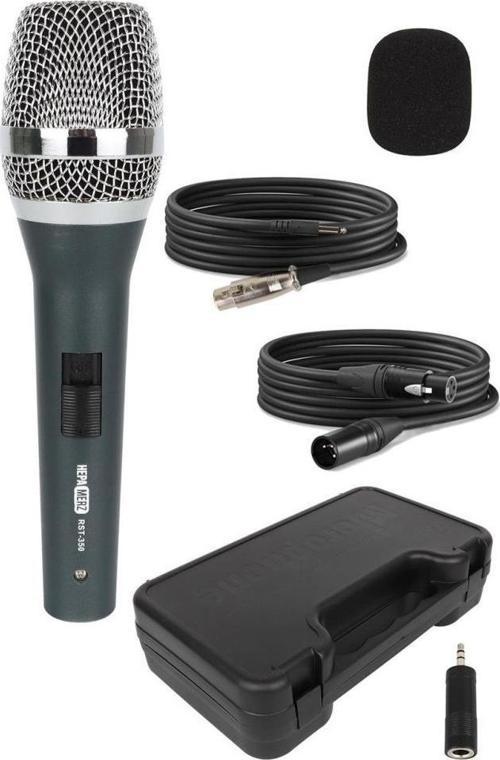 RST-350 Profesyonel Dinamik Cardioid Kablolu EL Mikrofonu Kaliteli (Çanta ve Full Set)
