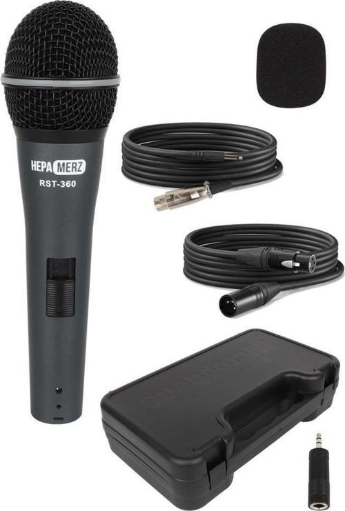 RST-360 Profesyonel Dinamik Cardioid Kablolu EL Mikrofonu Kaliteli (Çanta ve Full Set)
