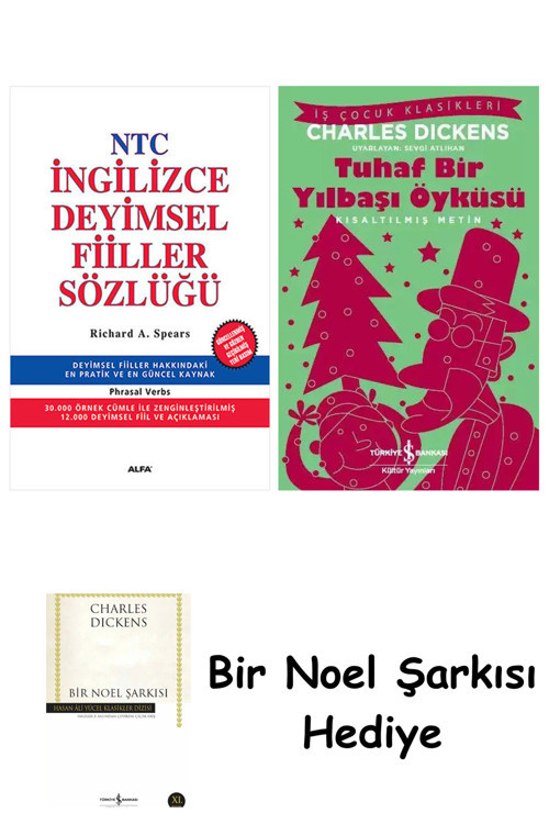 İş Bankası Kültür Yayınları Ntc İngilizce Deyimsel Fiiller Sözlüğü + Tuhaf Bir Yılbaşı Öyküsü + Bir Noel Şarkısı