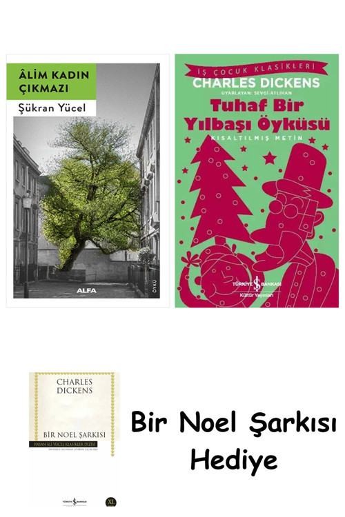 İş Bankası Kültür Yayınları Alim Kadın Çıkmazı + Tuhaf Bir Yılbaşı Öyküsü + Bir Noel Şarkısı