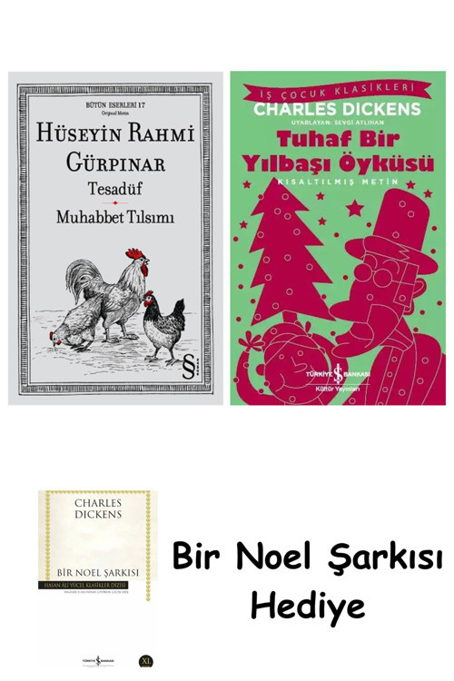 İş Bankası Kültür Yayınları Tesadüf - Muhabbet Tılsımı + Tuhaf Bir Yılbaşı Öyküsü + Bir Noel Şarkısı