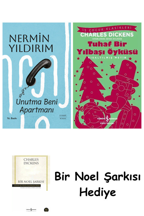İş Bankası Kültür Yayınları Unutma Beni Apartmanı (Ciltli) + Tuhaf Bir Yılbaşı Öyküsü + Bir Noel Şarkısı