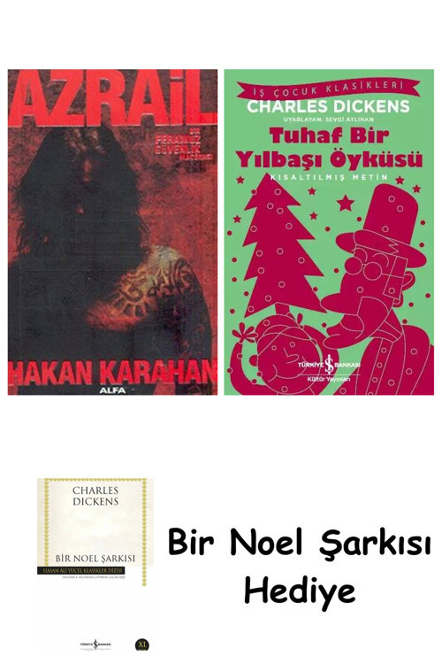 İş Bankası Kültür Yayınları Azrail + Tuhaf Bir Yılbaşı Öyküsü + Bir Noel Şarkısı
