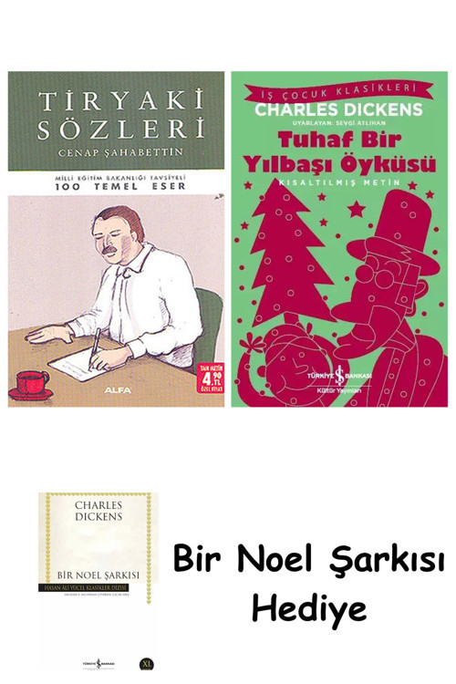 İş Bankası Kültür Yayınları Tiryaki Sözleri (Cep Boy) + Tuhaf Bir Yılbaşı Öyküsü + Bir Noel Şarkısı