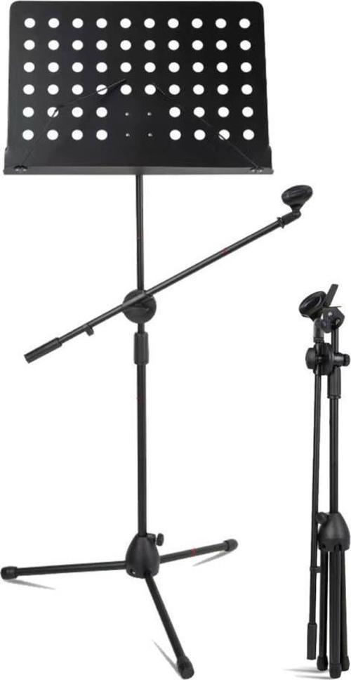 NT-110 Mikrofon ve Şef Nota Standı Sehpası İkisi Bir Arada