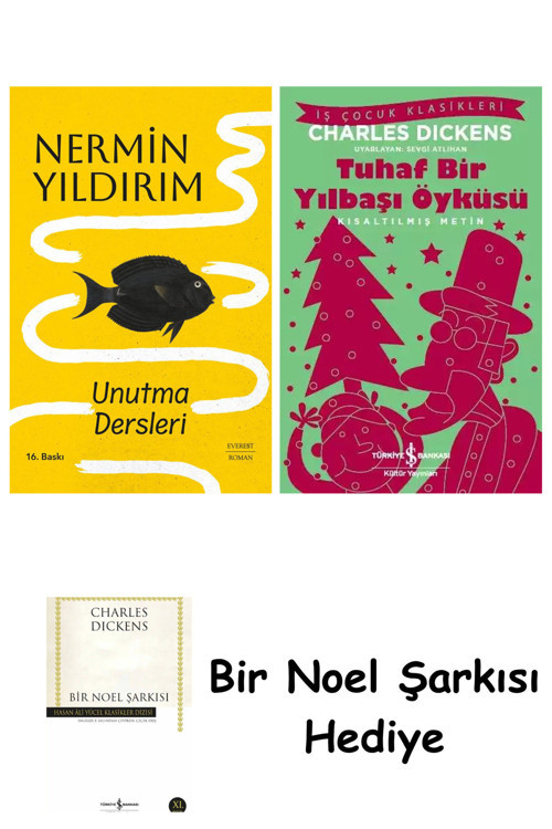 İş Bankası Kültür Yayınları Unutma Dersleri (Ciltli) + Tuhaf Bir Yılbaşı Öyküsü + Bir Noel Şarkısı
