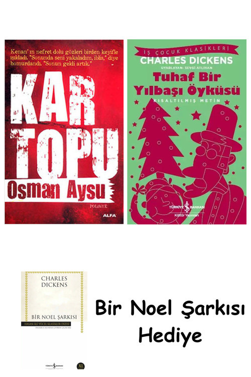 İş Bankası Kültür Yayınları Kartopu (Cep Boy) + Tuhaf Bir Yılbaşı Öyküsü + Bir Noel Şarkısı