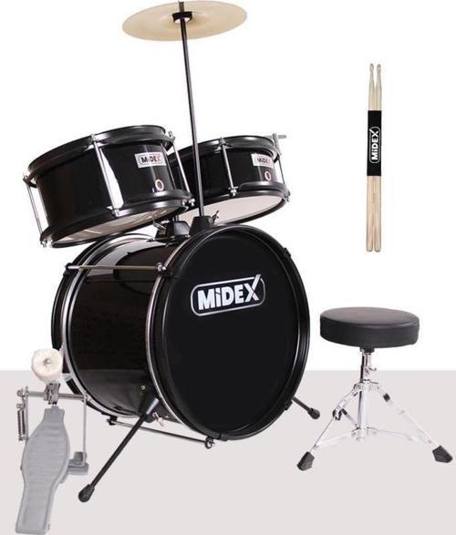 CD300X-BK Akustik Junior Çocuk Baterisi Davulu Seti 5-14 Yaş İçin Full Set