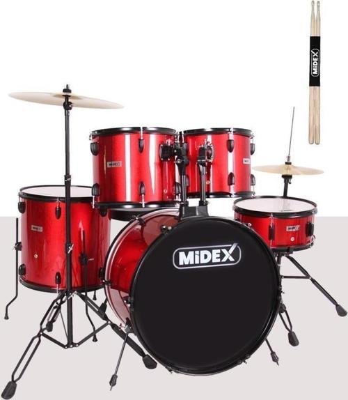 CD900X-RD 22'' Yetişkin Akustik Bateri Davul Seti 22B-13T-12T-16F-14S (5 Parça)