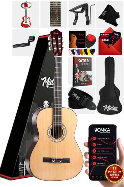 CG-270NT Doğal Renk Klasik Gitar 4/4 Yetişkin Boy Sap Ayarlı Full Set