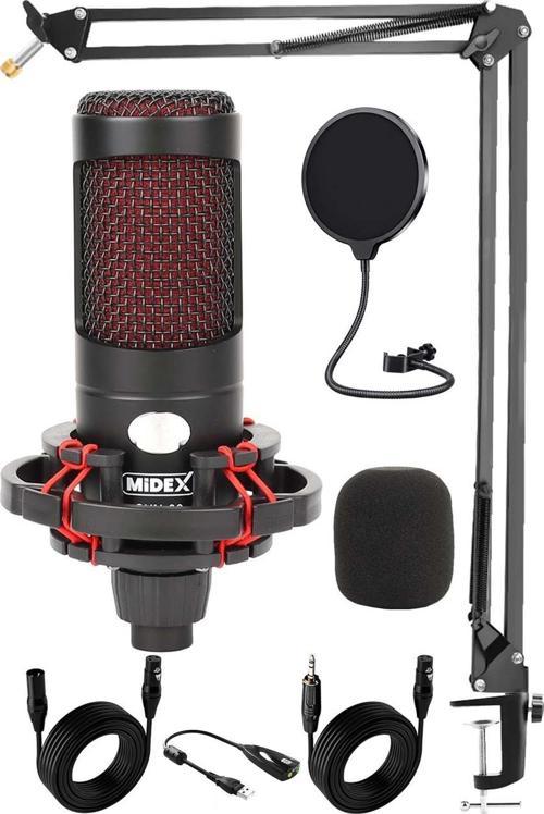 CXN-30 Paket-1 Condenser Mikrofon Stand Pop Filtre Seti
