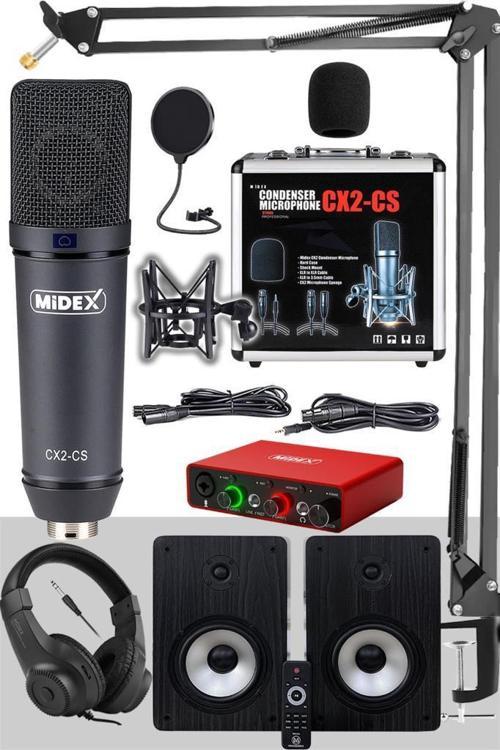 Exclusive Paket-6 Stüdyo Ekipmanları Seti (Monitör Mikrofon Ses Kartı Kulaklık)