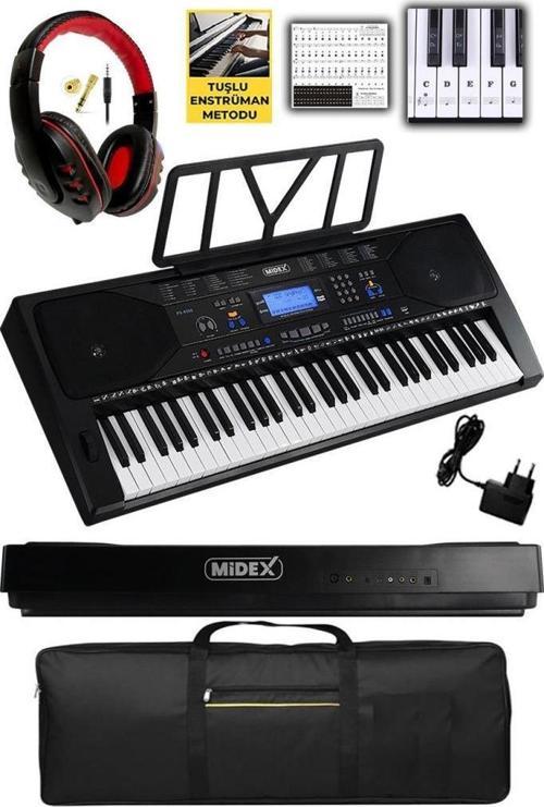 PS-4500K Tuş Hassasiyetli 61 Tuşlu Org Dijital LCD Ekran USB MP3 Kulaklık Çanta Notalık Öğrenme Metodu