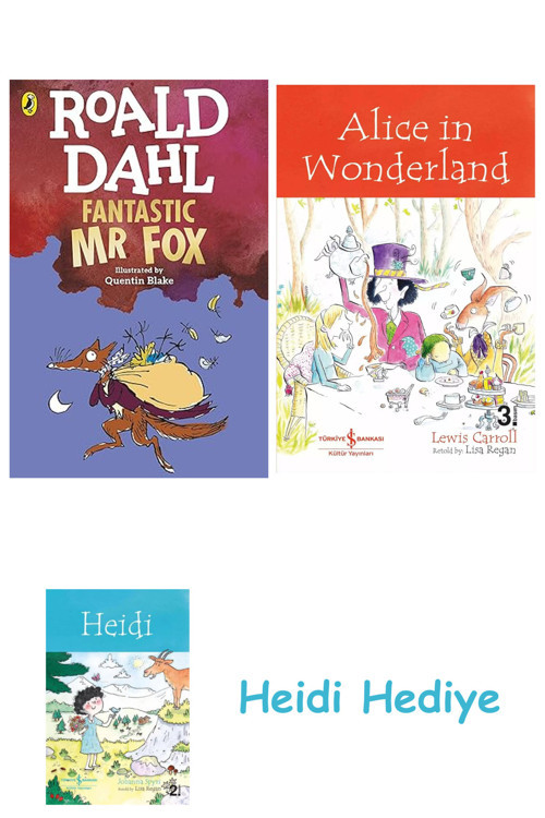 Bloomsbury Fantastic Mr Fox + Alice İn Wonderland + Heidi
