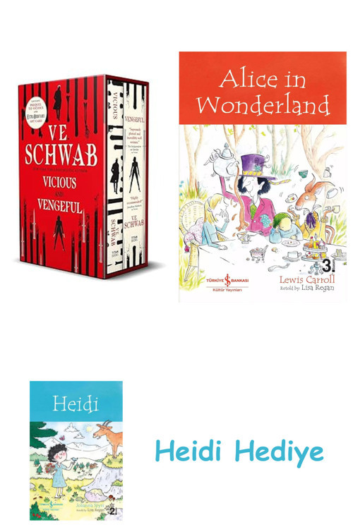 Bloomsbury Vicious/Vengeful Slipcase + Alice İn Wonderland + Heidi
