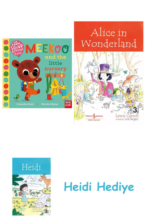 Bloomsbury Meekoo And The Little Nursery (Meekoo Series) + Alice İn Wonderland + Heidi