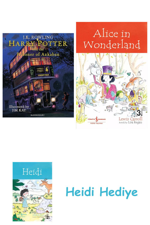 Bloomsbury Harry Potter And The Prisoner Of Azkaban: Illustrated Edition + Alice İn Wonderland + Heidi