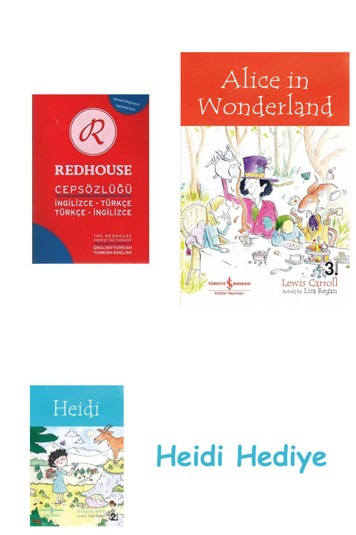 Bloomsbury Redhouse Cep Sözlüğü: İngilizce-Türkçe, Türkçe İngilizce + Alice İn Wonderland + Heidi