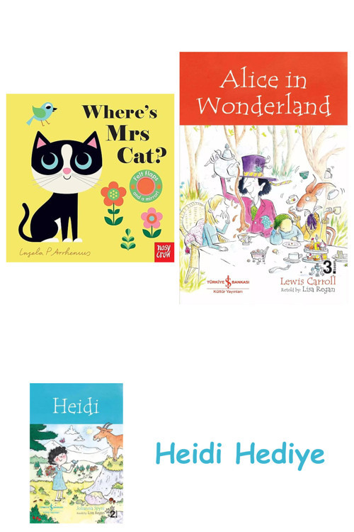 Bloomsbury Where'S Mrs Cat? (Felt Flaps) + Alice İn Wonderland + Heidi