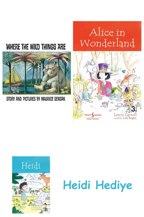 Bloomsbury Where The Wild Things Are: 60Th Anniversary Edition + Alice İn Wonderland + Heidi
