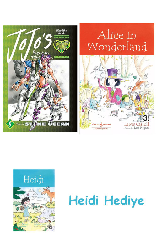 Bloomsbury Jojo'S Bizarre Adventure: Part 6--Stone Ocean, Vol. 8: Volume 8 + Alice İn Wonderland + Heidi