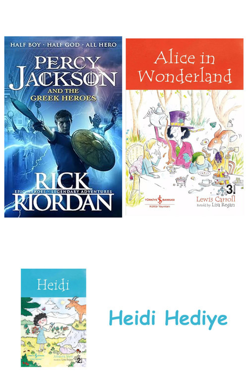 Bloomsbury Percy Jackson And The Greek Heroes + Alice İn Wonderland + Heidi
