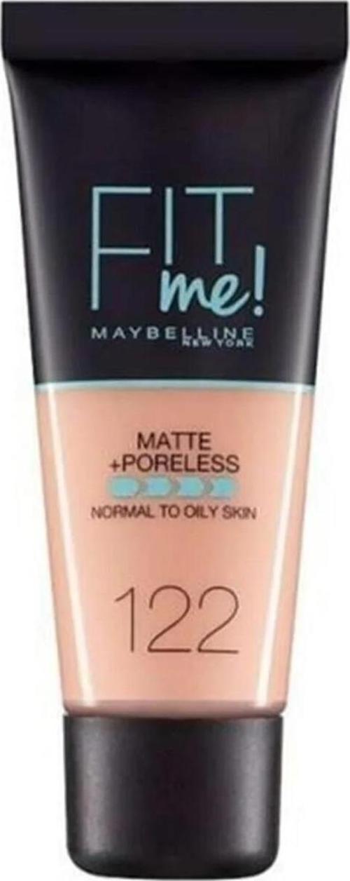 Mat Fondöten - Fit Me Matte + Poreless Foundation No: 122