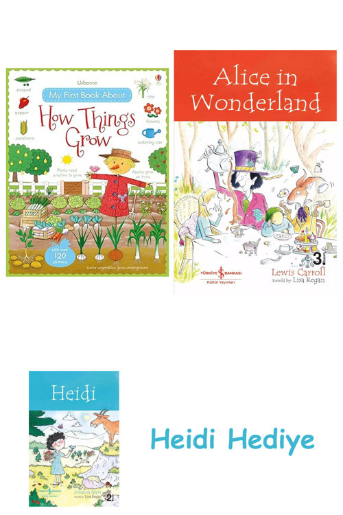 Bloomsbury Usb - My First Book About How Things Grow Sticker Book + Alice İn Wonderland + Heidi