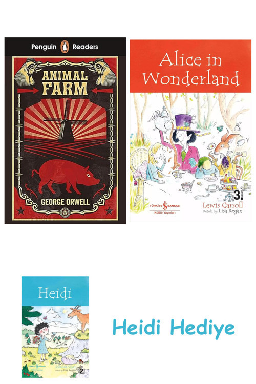Bloomsbury Penguin Readers Level 3: Animal Farm (Elt Graded Reader) + Alice İn Wonderland + Heidi