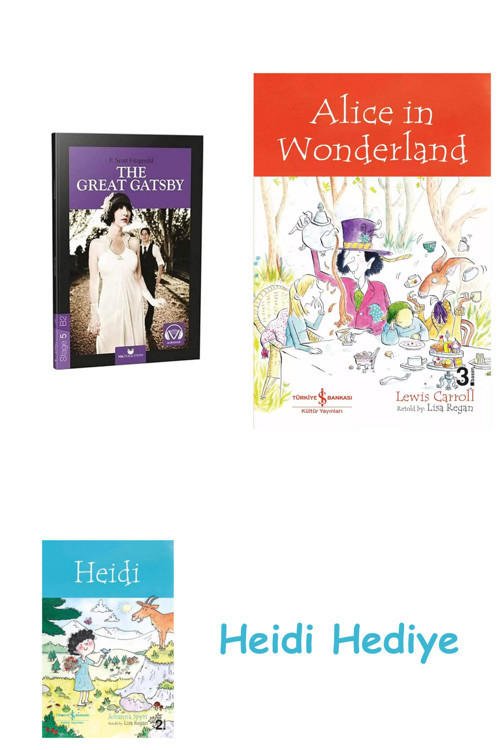 Bloomsbury The Great Gatsby - Stage 5 + Alice İn Wonderland + Heidi