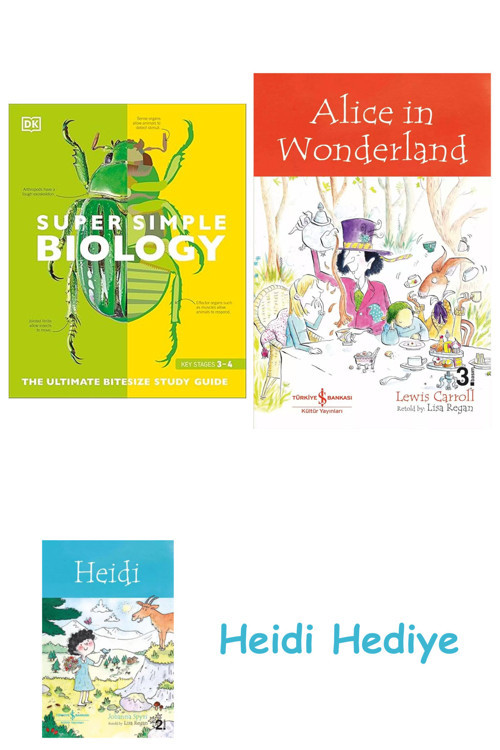 Bloomsbury Super Simple Biology: The Ultimate Bitesize Study Guide + Alice İn Wonderland + Heidi
