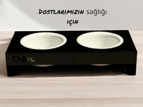 Mama Kabı Çelik Kase Kedi Köpek Mama Kabı 2'li Odlin 1 Litre Hacim