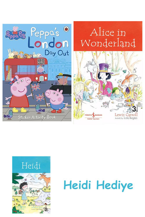Bloomsbury Peppa'S London Day Out Sticker Activity Book + Alice İn Wonderland + Heidi