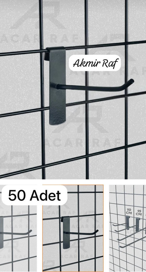 Akmir Raf50 Adet Tel Pano Kancası - Aksesuar Kancası 25 Cm