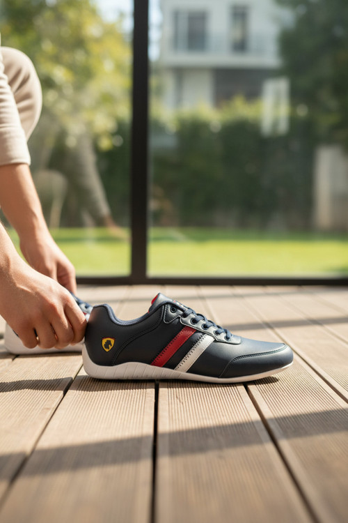 Enoch Ferrari Motosport İnce Tabanlı Sneaker Spor