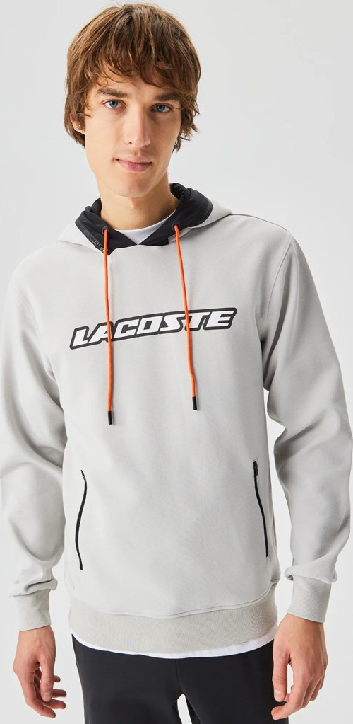 Regular Fit Ayarlanabilir Kapüşonlu Baskılı Gri Erkek Sweatshirt