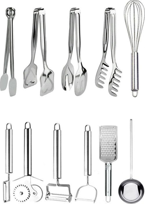 11 Adet Lüks Kepçe Maşa Çırpıcı Soyacak Sunum Servis Pişirme Seti, Pratik Çeyiz Seti