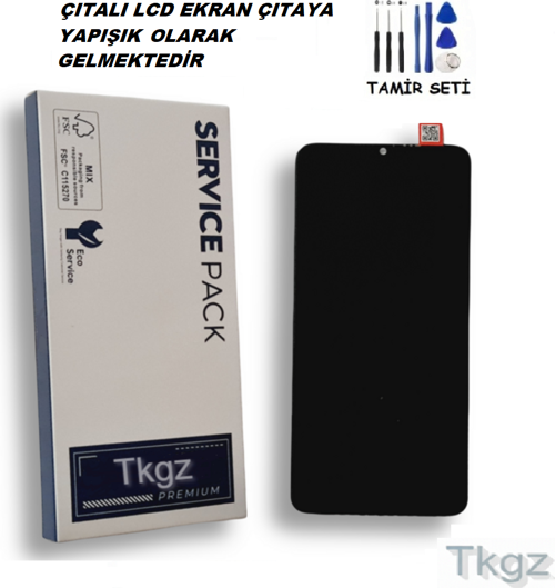 Xiaomi Redmi NOTE 9S Uyumlu Lcd Ekran Dokunmatik SERVİCE PACK LCD Ekran - FULL ÇITALI MAVİ + TA