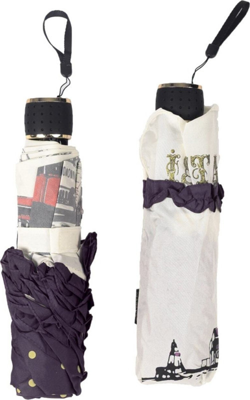 Lstri Istanbul Figürlü Mor Kadın Şemsiyesi