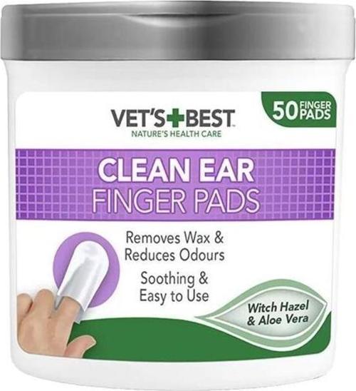 Vet's Best Kedi Ve Köpek Kulak Temizliği Parmak Pedi 50'li