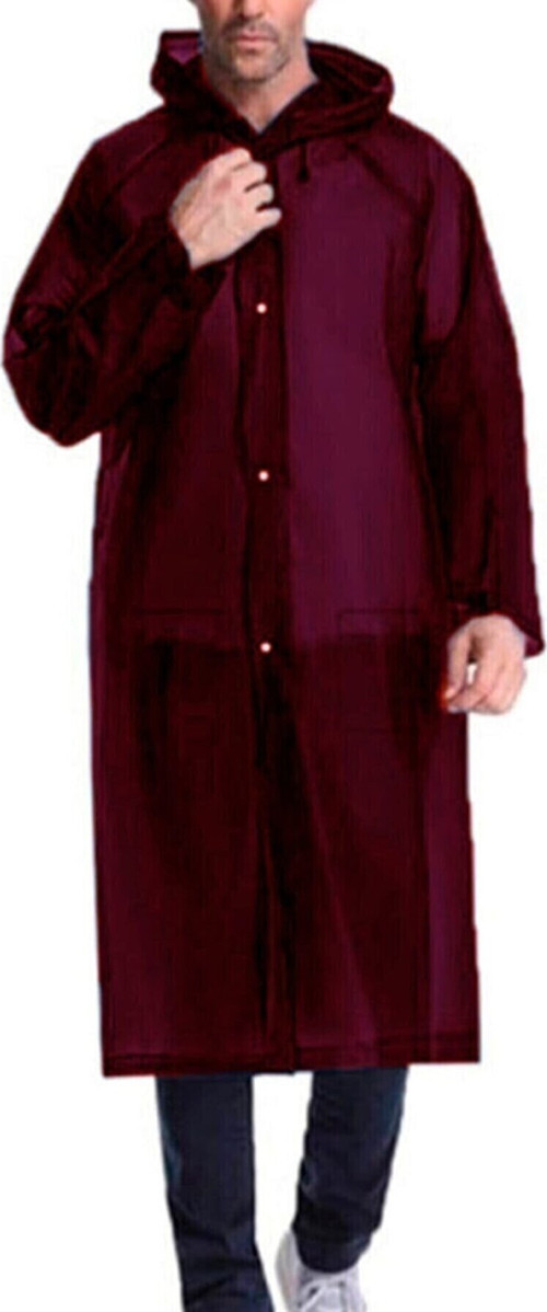 Unisex Bordo Yağmurluk