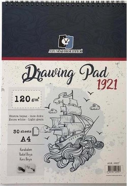 A4 120 Gr Spiralli Drawıng Pad 30 Lu Alx-0557