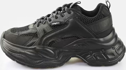 Kadın Oxford ( Klasik) 1636486 Buffalo YUNO - VEGAN Nappa/Mesh- Black
