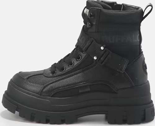 Kadın Oxford ( Klasik) 1622077 Buffalo ASPHA COM1 - VEGAN NAPPA/NYLON - Black