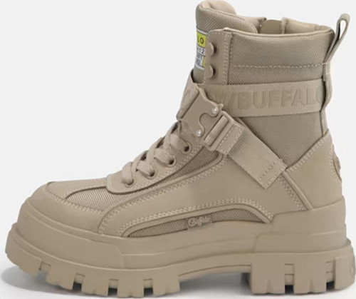 Kadın Oxford ( Klasik) 1622065 Buffalo ASPHA COM1 - VEGAN NUBUCK/NYLON - Beige