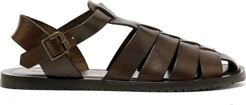 Erkek Sandalet M7533 The Sandals Factory LEATHER UPPER Dark Brown