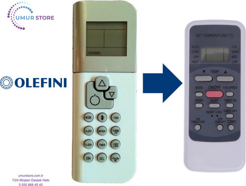 Olefini RG19B E Klima Kumandası –Eşdeğer
