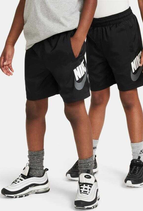 Sportswear Woven HBR Kids Short Black Astarlı Çocuk Şort Siyah