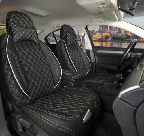 Jaguar F Pace Lüks Yarı Deri Oto Koltuk Kılıfı Ön/Arka Set